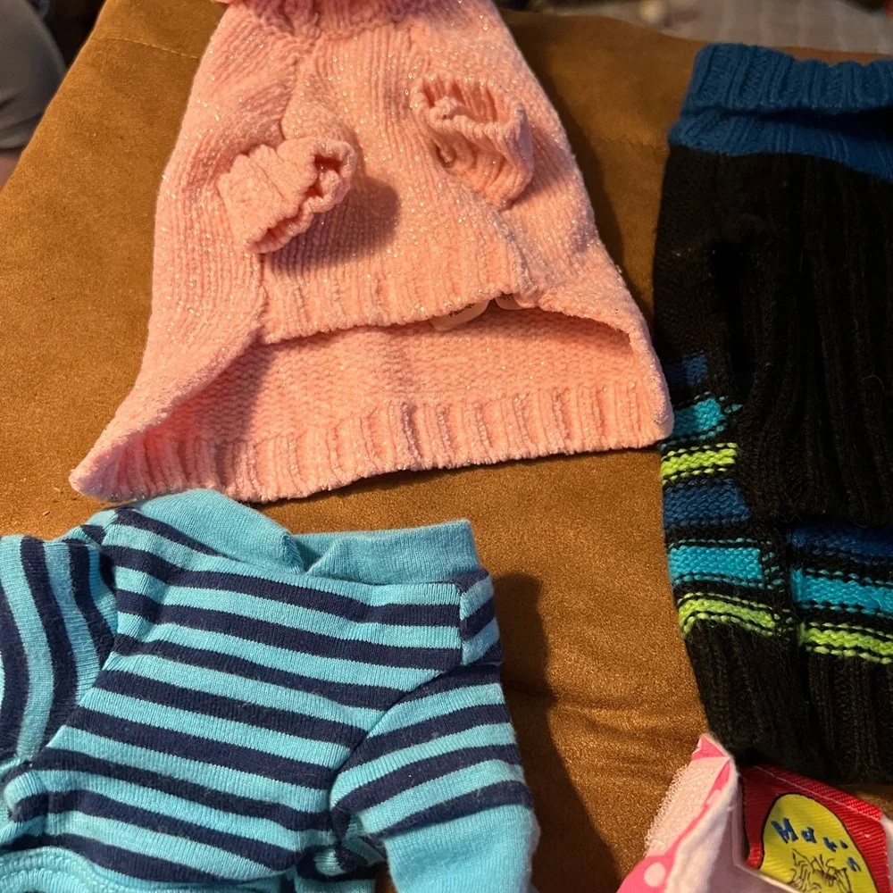 Bundle of Dog XXS SLEEPERS, sweaters and diaper cover